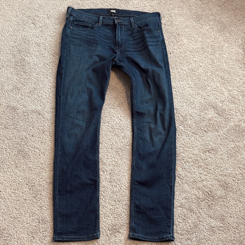 PAIGE Men's Deep Indigo Slim Jeans